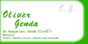 oliver genda business card